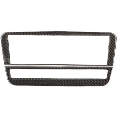 SJLERST Carbon Fiber CD Climate Control Panel Cover for Mercedes-Benz AB/GLA/CLA (Black)