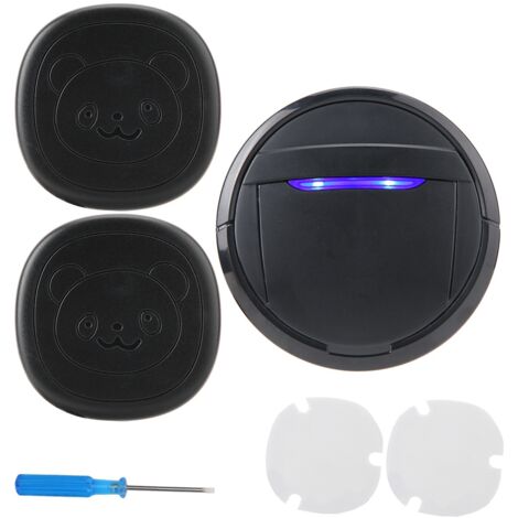 SJLERST Carillon sans fil,Bouton tactile étanche sans fil, sonnette de porte pour chien, appelant SOS, 2 émetteurs, 1 récepteur (ue)