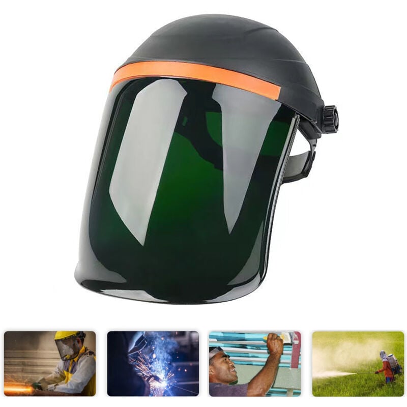 SJLERST Casque de Soudage, Écran Facial de Sécurité Masques de Soudage Montés sur la tête Casque de Protection Contre Les Rayons UV pour Le Soudage à