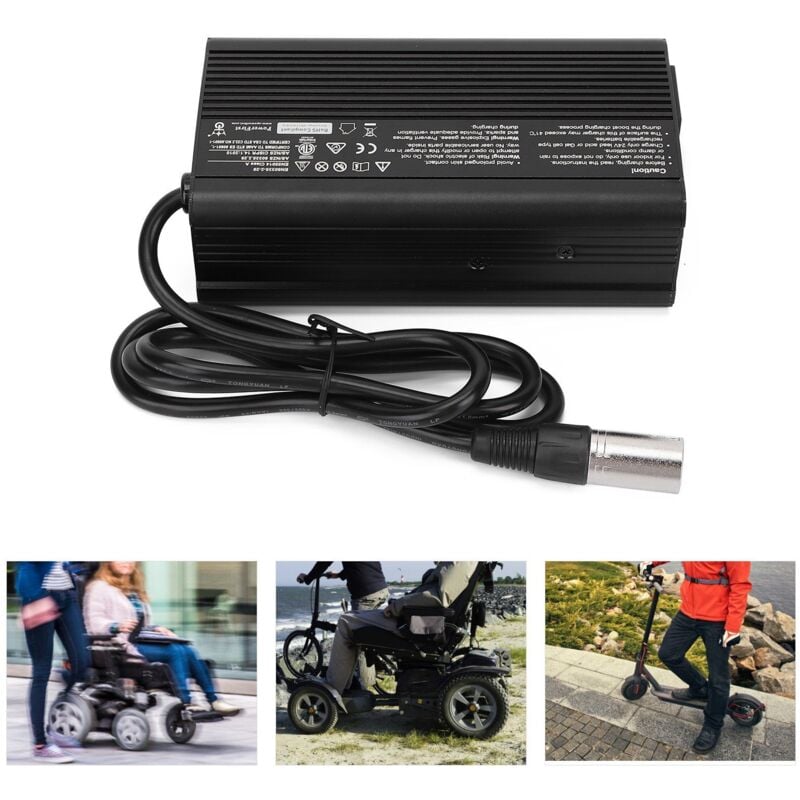 Chargeur de Batterie 24V 8A Remplacement Accessoire pour Scooter Électrique Fauteuils Roulants 110‑240V - Sjlerst