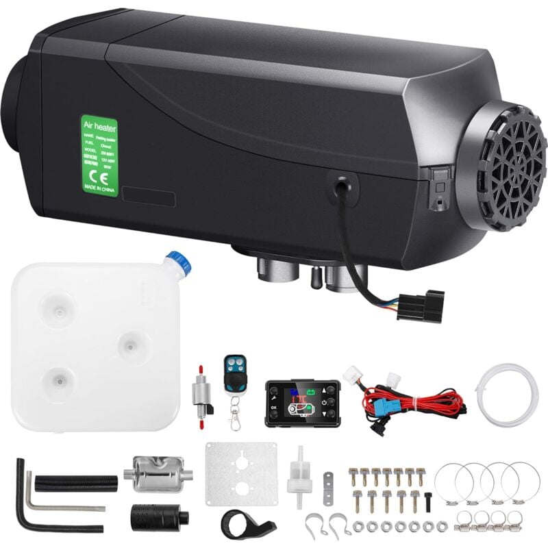 Chauffage diesel avec silencieux 8 kW, chauffage de stationnement avec télécommande et écran lcd - Sjlerst