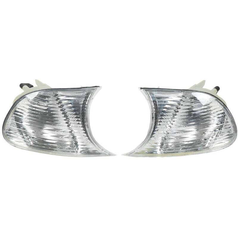 SNQ - Clignotants D'angle, Feux D'angle Avant de Voiture Gauche Droite Lentille Transparente Clignotants de Remplacement pour 3 Series E46 Coupé 1998