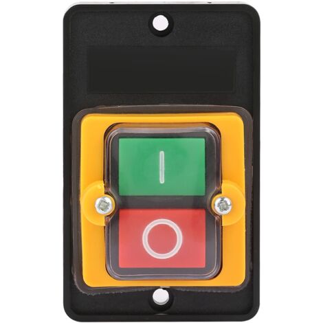 Sjlerst – Commutateur à bouton poussoir ON/OFF 220V/380V 10A – Étanche pour machines industrielles – Installation facile – Résistance à l'eau et à la poussière - AC220V