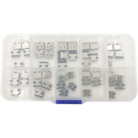 SJLERST Connecteur USB multi-spécifications, broches de charge femelles, prise jack SMT