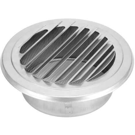 SJLERST Copertura del Tubo di Ventilazione Griglia Piatta Condotto di Sfiato Cappa in Acciaio Inossidabile 304 Diametro 125mm Antivento Anti-insetto