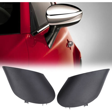 SJLERST Copribracci per specchietti laterali, 1 paio di copribracci per specchietti laterali, tappi per steli specchietti sinistro/destro 0735642839 Adatti per Fiat 500/Fiat 500 Cabriolet/Abarth 595/A