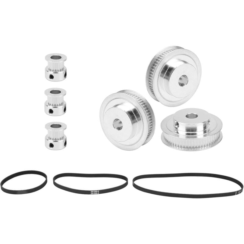 Sjlerst - Courroie de Distribution 2GT-200/280/400mm 20/60 Dents AléSage 8mm Roue Synchrone Distribution avec Installation et DéMontage Faciles Pour