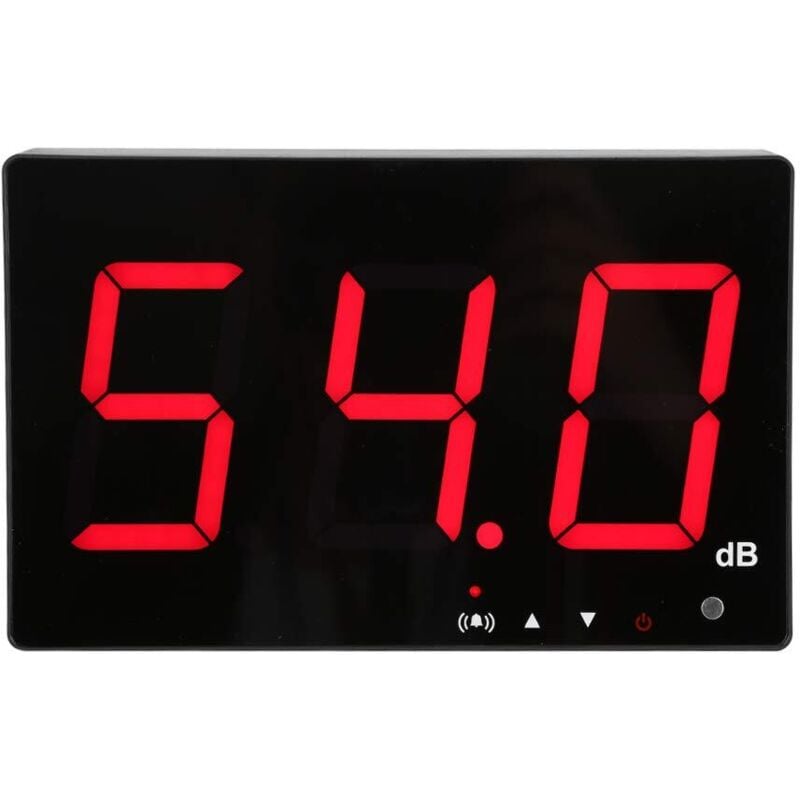 Sjlerst - Décibelmètre mural avec écran d'affichage lcd de 9,6 pouces, sonomètre de 30 à 130 dB pour le bureau