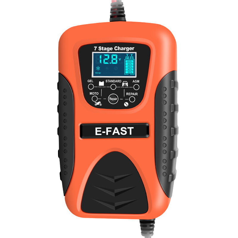 Sjlerst - Desulfator de batterie, chargeur de batterie de voiture 7 étapes pour bateau pour tondeuse à gazon pour moto