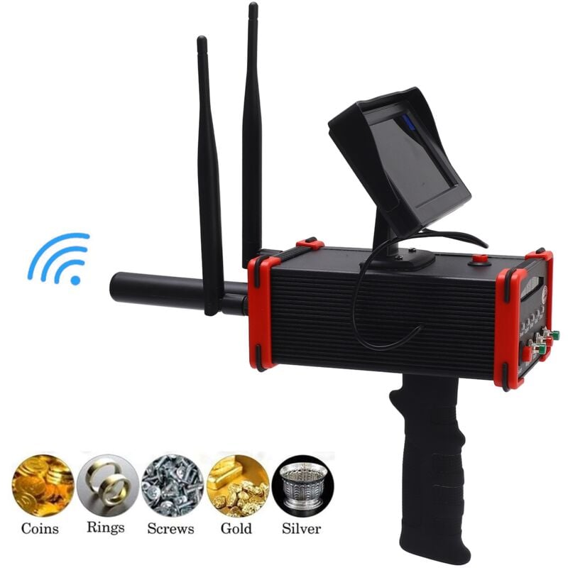 Détecteur de métaux souterrain Scanner de métaux écran haute définition détecteur de trésor pour or argent cuivre AC100‑240V - Sjlerst
