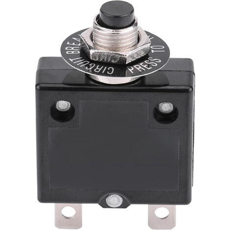 SJLERST Disjoncteur 5A 8A 10A 15A 18A 20A 30A Interrupteur thermique de réinitialisation en option, 125-250V AC 50V DC Disjoncteur à bouton-poussoir de protection contre les surcharges de courant(8 am