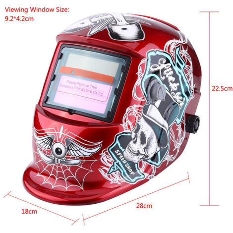 SJLERST Dunkel-Schweißmaske mit variablem Fokus und automatisch abdunkelndem LCD-Filter für WIG-, MIG- und MMA-Schweißgeräte, HHD-107
