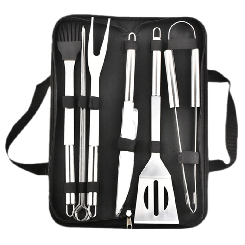 Sjlerst - Ensemble de Barbecue - Kit d'accessoires pour Barbecue à Gaz, Charbon, Ensemble Ustensiles Professionnels en Acier de Cuisine, Avec Étui