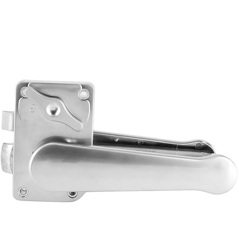 SNQ - Ensemble de serrure de levier de porte de toilette, bouton de poignée de salle de bains, Chrome poli pour camping-car rv Yacht
