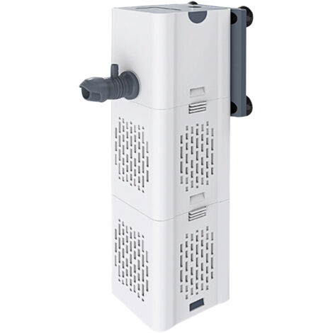 SJLERST Filtre 15 W, pompe de filtration pour aquarium, filtre interne de circulation avec débit d'air réglable maximum de 1 000 l/h, silencieux et à faible bruit