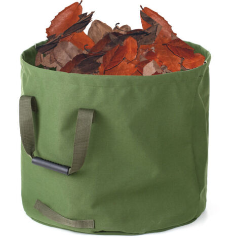 SJLERST Foldable Canvas Garden Bag, Reusable, Water Resistant, for Garden Leaf Waste
