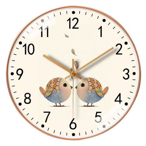 SJLERST Horloge murale sans tic-tac 8 pouces, Style Simple, mouvement à Quartz, décoration de la maison pour chambre à coucher et salon