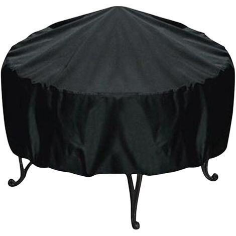 SJLERST Housse de protection pour barbecue rond de 44 pouces avec cordon de serrage, imperméable et anti-poussière, pour fumoir extérieur à gaz et charbon de bois