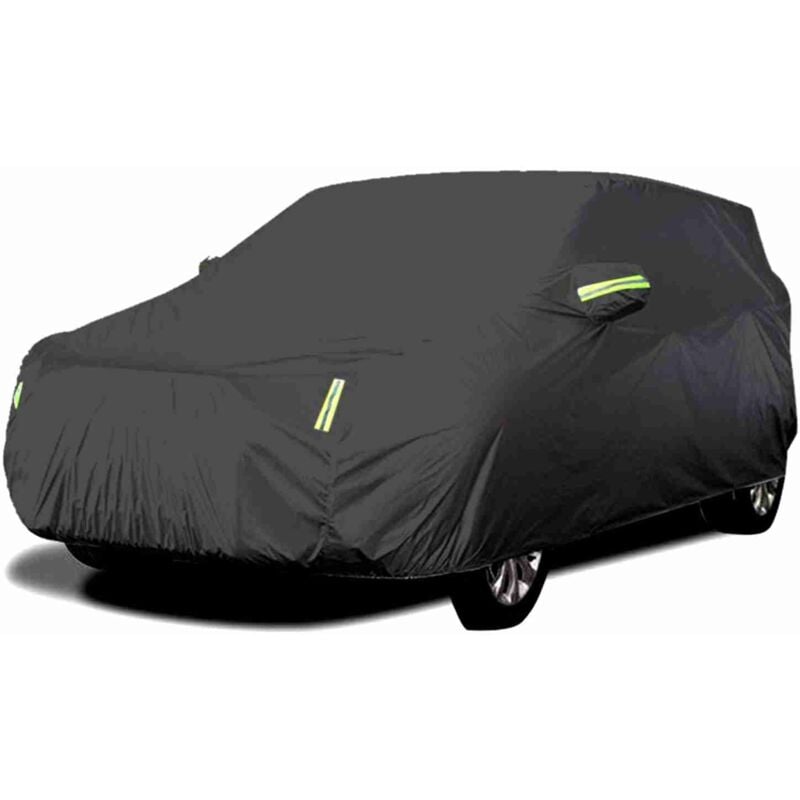 Housse de voiture complète avec bandes réfléchissantes, résistante au soleil, à la poussière, à l'eau, aux uv et aux rayures Universel xl - Sjlerst