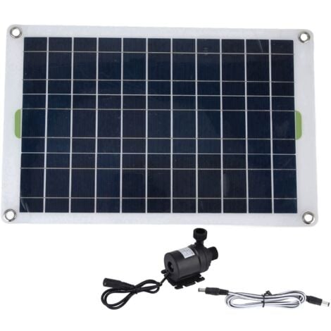 SJLERST Kit de Pompe à Eau Solaire, Pompe Submersible à énergie Solaire 800L/h avec Panneau Solaire 50W 12V, Idéal pour Petit étang, Piscine, Poisson, Bain D'oiseau, Culture Hydroponique