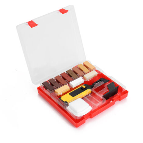 SJLERST Kit de Réparation de stratifié, Kit de Réparation de Parquet en Bois, Kit de Réparation de Cire Dure, Mastic à Bois