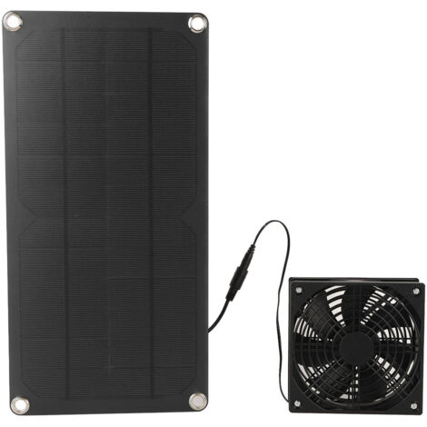 SJLERST Kit de ventilateur de panneau solaire 20W alimenté Mini Portable pour échappement de fenêtre de maison d'animal familier de poulailler de serre