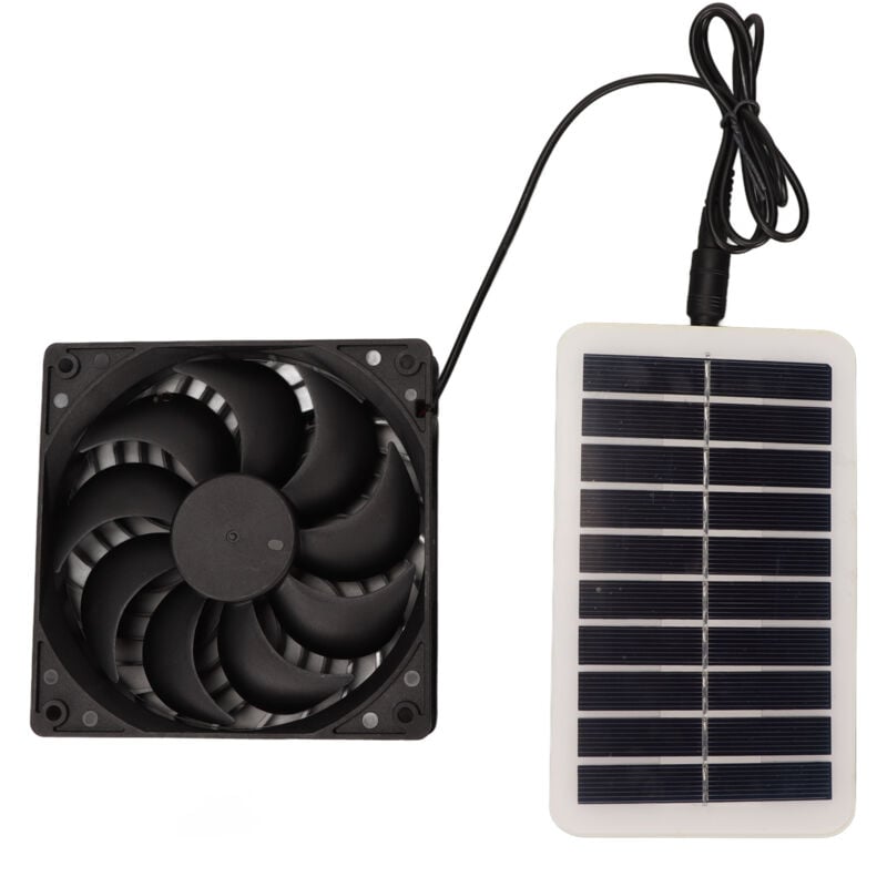 Kit de Ventilateur de Panneau Solaire étanche 15 w, Ventilateur D'extraction de Ventilateur Solaire pour Serre, Grenier, Poulailler - Sjlerst