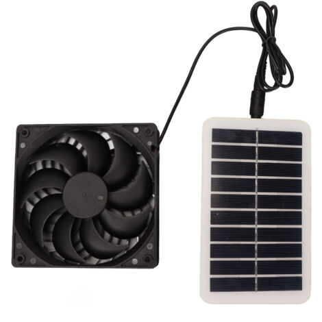 SJLERST Kit de Ventilateur de Panneau Solaire étanche 15 W, Ventilateur D'extraction de Ventilateur Solaire pour Serre, Grenier, Poulailler
