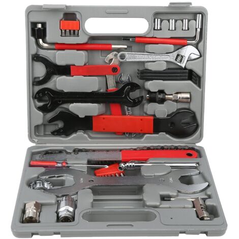 Sjlerst – Kit d'outils de réparation de vélo 44 pièces – Acier solide – Étui compact pour transport – Réparations vélo de route et VTT
