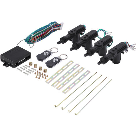 SJLERST Kit universel de verrouillage/déverrouillage de porte électrique centrale de voiture, système de sécurité à verrouillage à distance, entrée sans clé