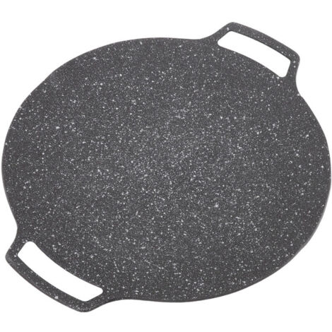SJLERST Korean Round BBQ Grill, Cooking Plates, Kitchen Utensils, Stovetop Grill Pan, Circular Frying Pan, Korean BBQ Plate, Utensils (Gas Type)