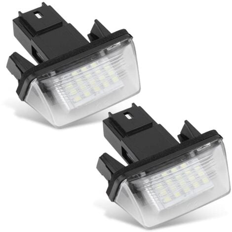 SJLERST Lampada luce targa auto sinistra destra 2 pezzi 18 LED per Citroen C3 2002‑2009