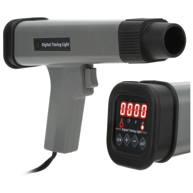 SNQ - Lampe Stroboscopique Automobile, pour Moteur à Essence 12V, Lampe Stroboscopique avec Pince à Induction et Deux Pinces Crocodiles pour Voiture