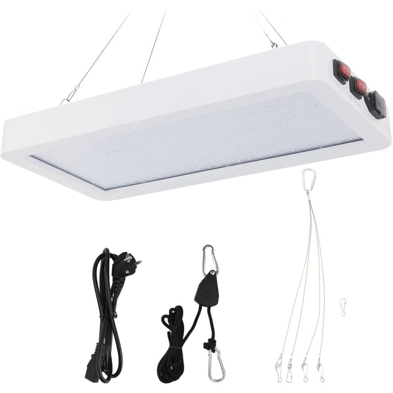 Sjlerst - led à Spectre Complet, 2000W led Grow Light Double Switch Plant Grow Light Comfort Full Spectrum avec 3 Vitesses pour Plantes D'intérieur