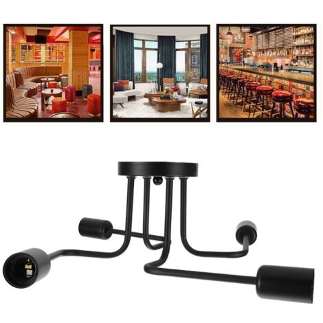SJLERST LED-Pendelleuchte im Retro-Stil, 110–240 V, 4 x E27, antike Leuchte für Arbeitszimmer, Café, Bar, Flur