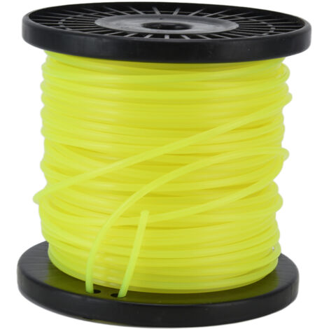 SJLERST Ligne de coupe-bordure ronde jaune de 3,0 mm, ligne de désherbage professionnelle pour la plupart des tondeuses à gazon pour des coupes lourdes 30 m/98,4 pieds