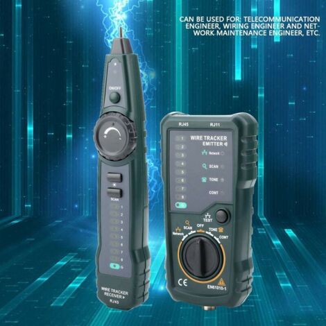 SJLERST Localizzatore di cavi multifunzione, tester per cavi di rete telefonica FY868 RJ45 RJ11 Kit localizzatore di cavi per rete locale