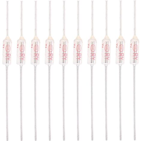 Sjlerst – Lot de 10 fusibles thermiques 10A 250V – Coque métallique – Protection contre surchauffe jusqu'à 192°C – Remplacement rapide