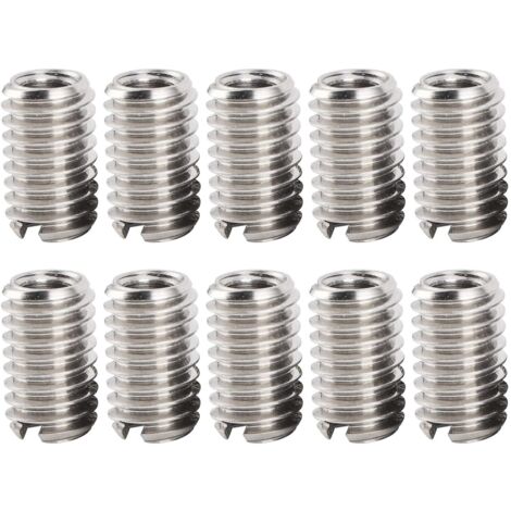 Sjlerst – Lot de 10 inserts filetés en acier inoxydable – Filetage femelle M4 x 0,7mm et mâle M6 x 1mm – Réparation filetages endommagés