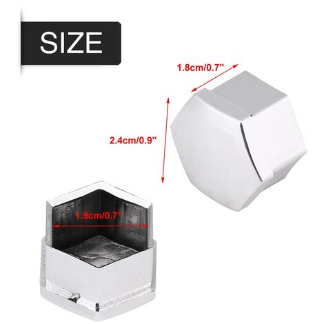 SJLERST Lot de 20 cache-écrous de roue chromés universels de 19 mm avec outil de démontage