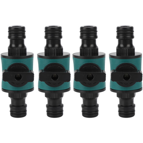 SJLERST Lot de 4 vannes double tête pour tuyau d’arrosage jardin
