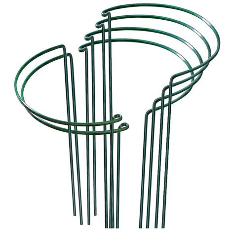 Sjlerst – Lot de 6 piquets de support pour plantes en fer forgé – Dimensions 21 x 35 cm – Pour tomates, roses et pivoine – Installation facile