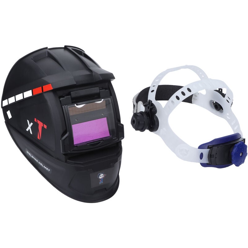 Masque de Soudage à Couleur Véritable, Grand écran de vue Auto Darkening Casque de Soudage à énergie solaire, pour tig mig arc Grind Masque et