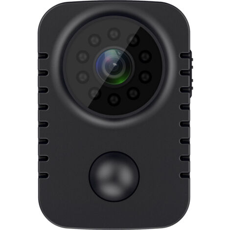 SJLERST MD29 Mini Caméra HD 1080p, Caméra Portable Infrarouge Grand Angle, Caméra Infrarouge PIR Prise de Vue en Perspective à la Première Personne