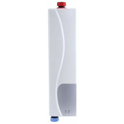 SJLERST Mini Chauffe-eau électrique sans réservoir, 220V Chauffe-eau électrique instantané sans avec soupape de surpression Chauffe-eau avec lumière LED pour cuisine salle de bain 3000w