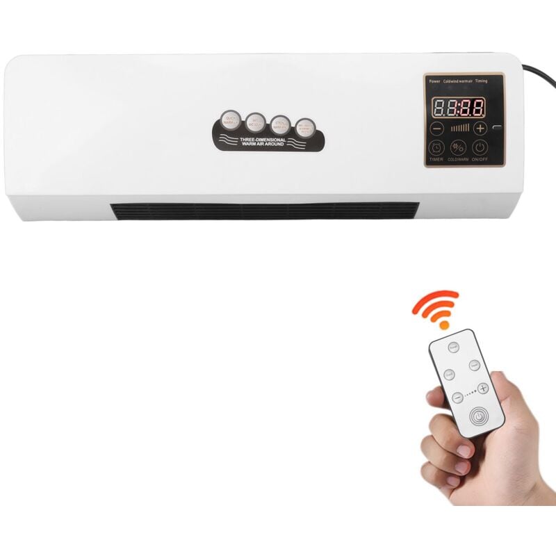 Sjlerst - Petit Climatiseur Chauffage Portable Monté au Mur Climatisation Ventilateur Chaud pour Salle de Bain Chambre Prise eu 220V