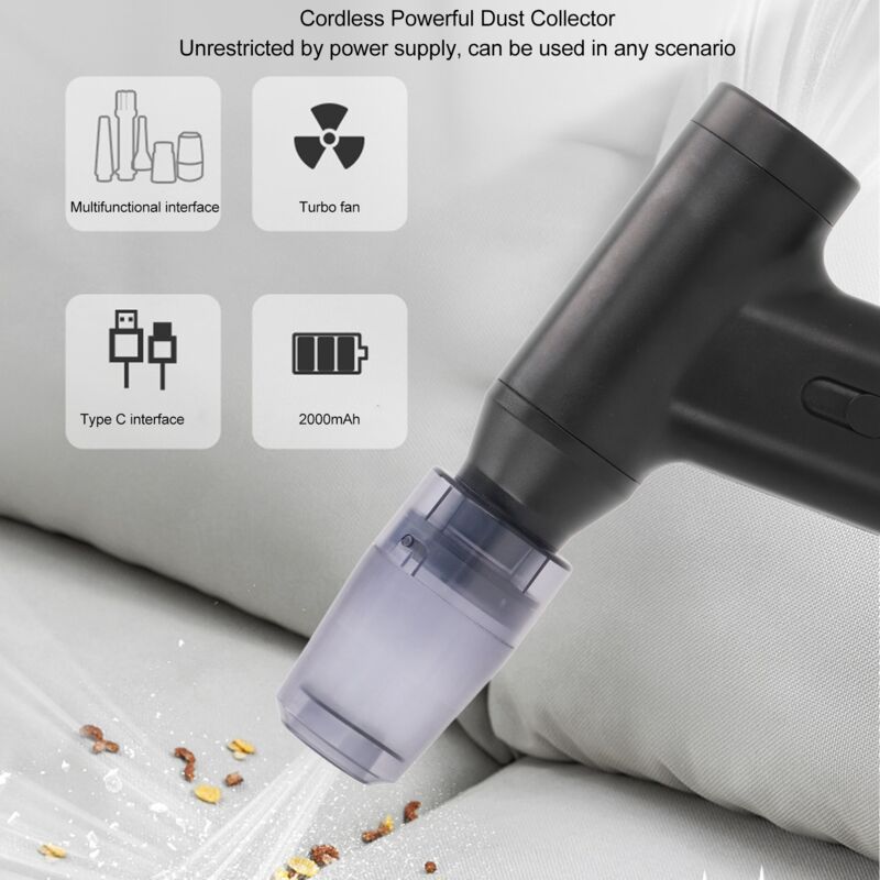 Sjlerst - Mini Ventilateur à Jet portatif, pour Voiture, Maison et Bureau, 110K Tr/min Kit de Nettoyage électronique