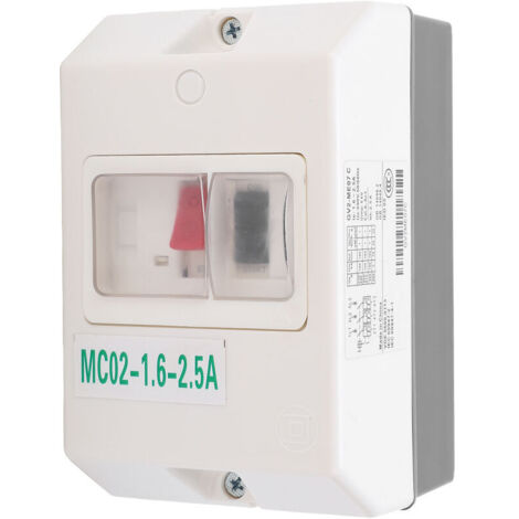 SJLERST Motor Protection Switch 220/380V IP55 Waterproof ABS Circuit Breaker for Electric Motor Control 50/60Hz 1.6-2.5A