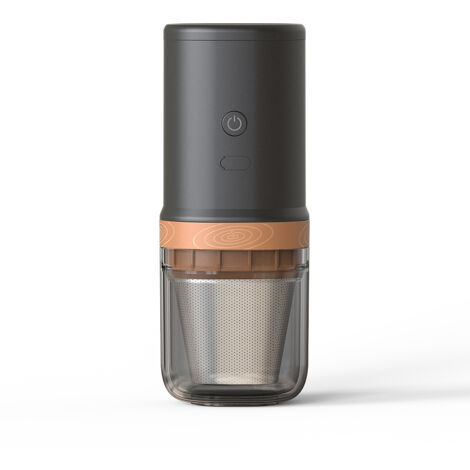 SJLERST Moulin à café, Fonctionnement à Bouton, Rechargeable par USB, 25 Vitesses, Moulin à Expresso en Acier Inoxydable pour Haricots, épices, Voyage, Camping
