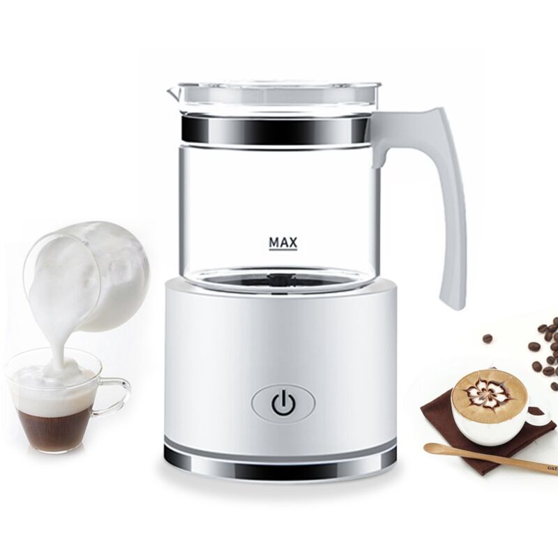 Sjlerst - Mousseur à lait détachable, 8.45oz/250ml Mousseur à lait électrique et vapeur avec contrôle tactile 600W Fonctionnement silencieux, 2 en 1